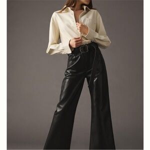 Citizens of Humanity Black Leather Gaucho Pants. Size 28 (4-6)